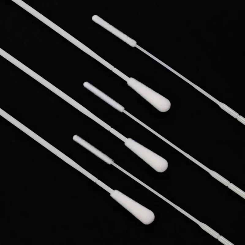 

Disposable sample swab, flock throat swab sample / foam swab / sponge suction applicator sponge head