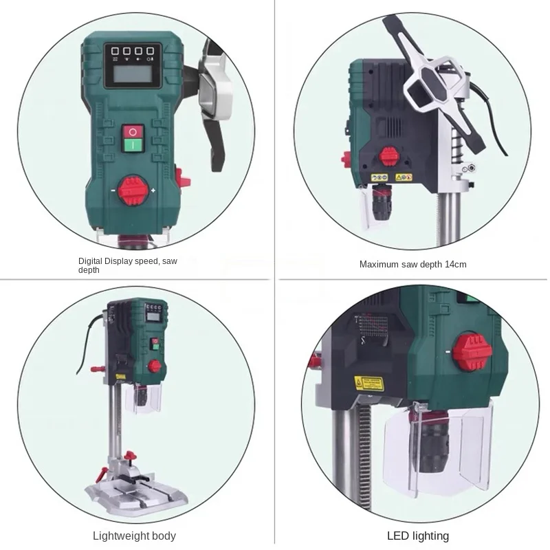 Imagem -03 - Display Digital Elétrica Carpintaria Bench Drill Machine Tool Posicionamento Infravermelho Velocidade Ajustável Z950 Z1350 Z1390