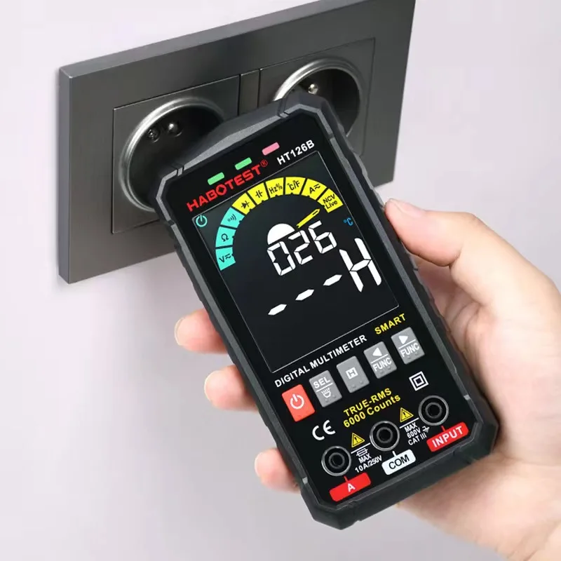 Ht116 ht126a ht126b medidor de braçadeira digital multímetro profissional digital automático 9999 contagens ac dc verdadeiro rms ncv medidor