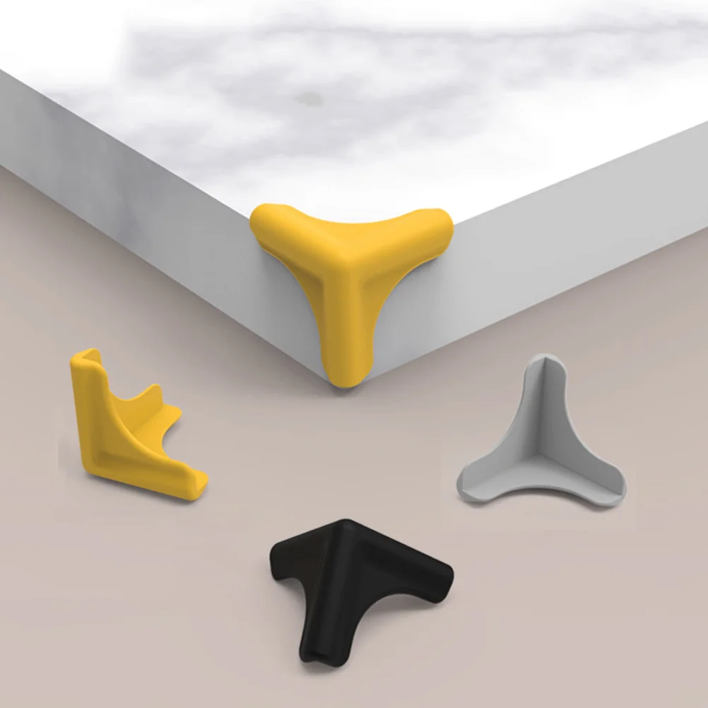 

4Pcs Child Safety Corner Protector Silicone Soft Corner Guard Desk Table Furniture Edge Cushion Grey