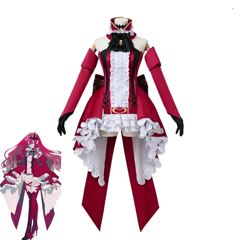 

Game FGO Tristan Cosplay Costume The Demon Knight Red Formal Dress Unisex Activity Party Role Play Clothing Custom Made