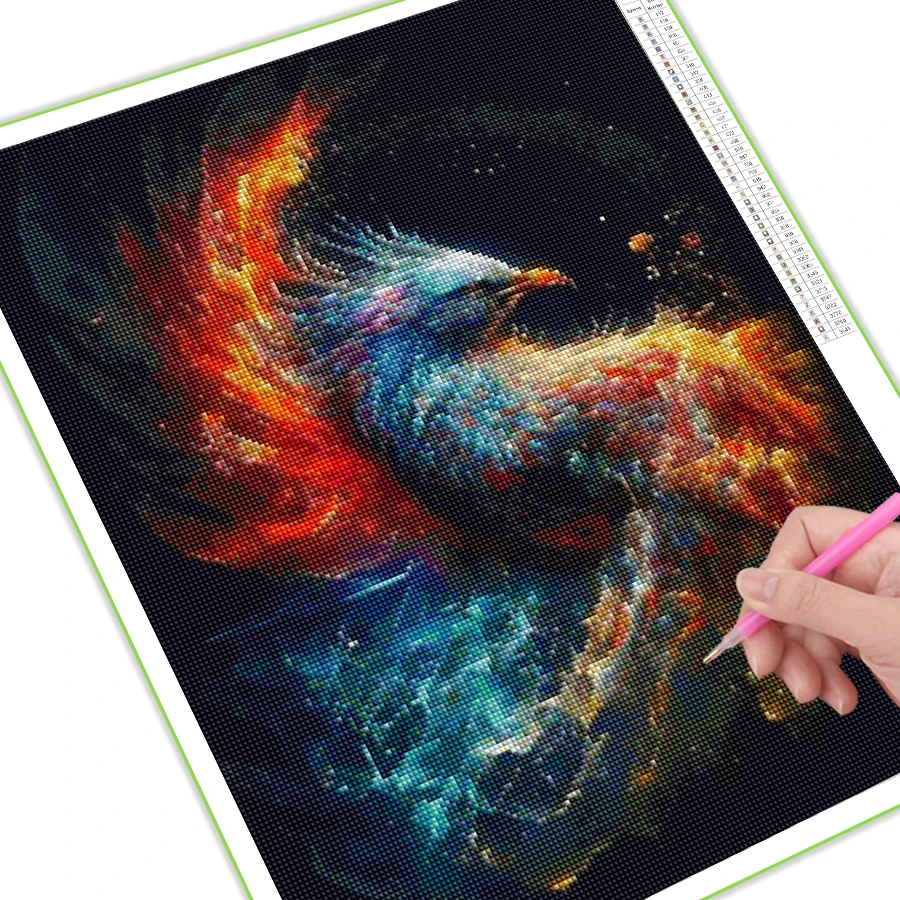 5d Diamond Painting New Arrivals Fire Phoenix Diy Full Mosaic Embroidery Sale Animal Bird Rhinestone Picture Home Decor