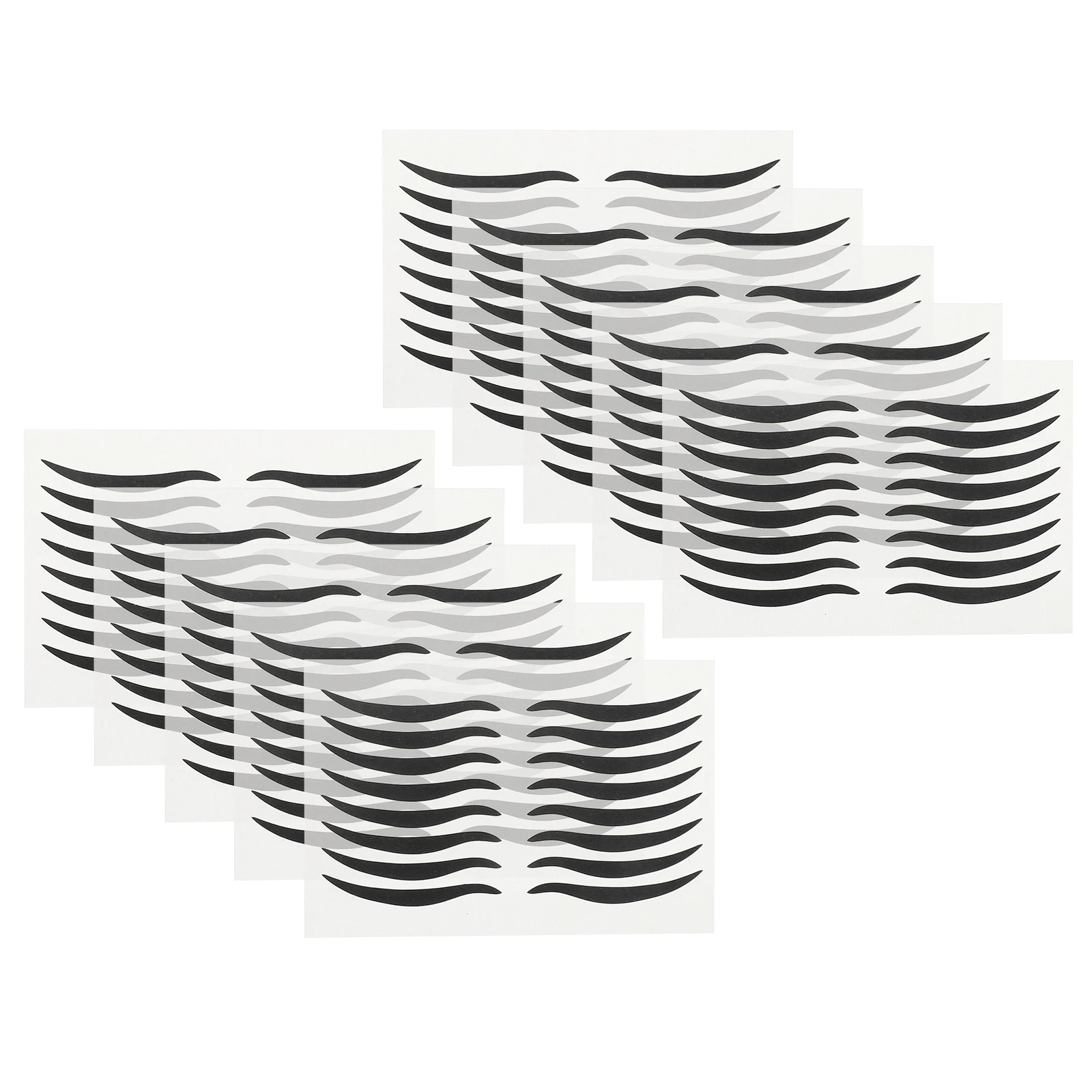 Autocollants Eyeliner noirs 98x62Mm, outil de maquillage pour les yeux réutilisable pour bande adhésive imperméable à l'aile, Double paupière