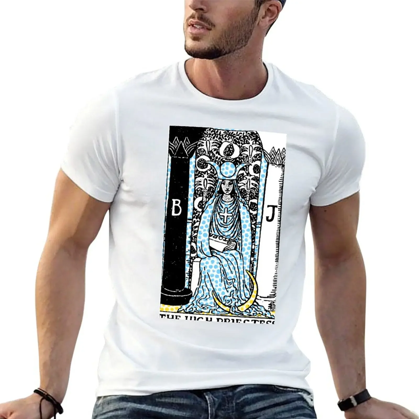 

Modern Tarot - 2 The High Priestess T-Shirt rapper graphic tees cotton graphic tees anime shirts men