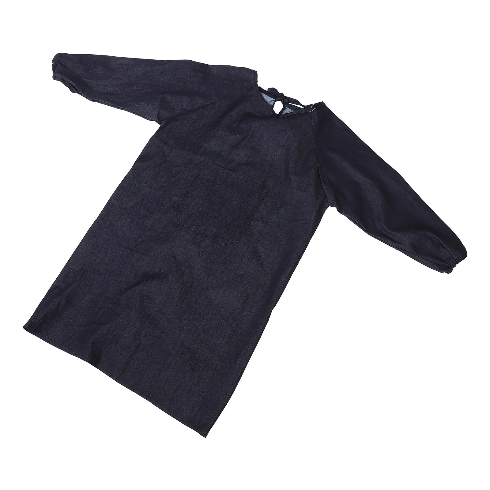 مريلة عمل بأكمام طويلة من قماش الدنيم السميك الممتاز، مقاس كبير، أداة متعددة الأغراض، مريلة مطبخ واقية للطبخ