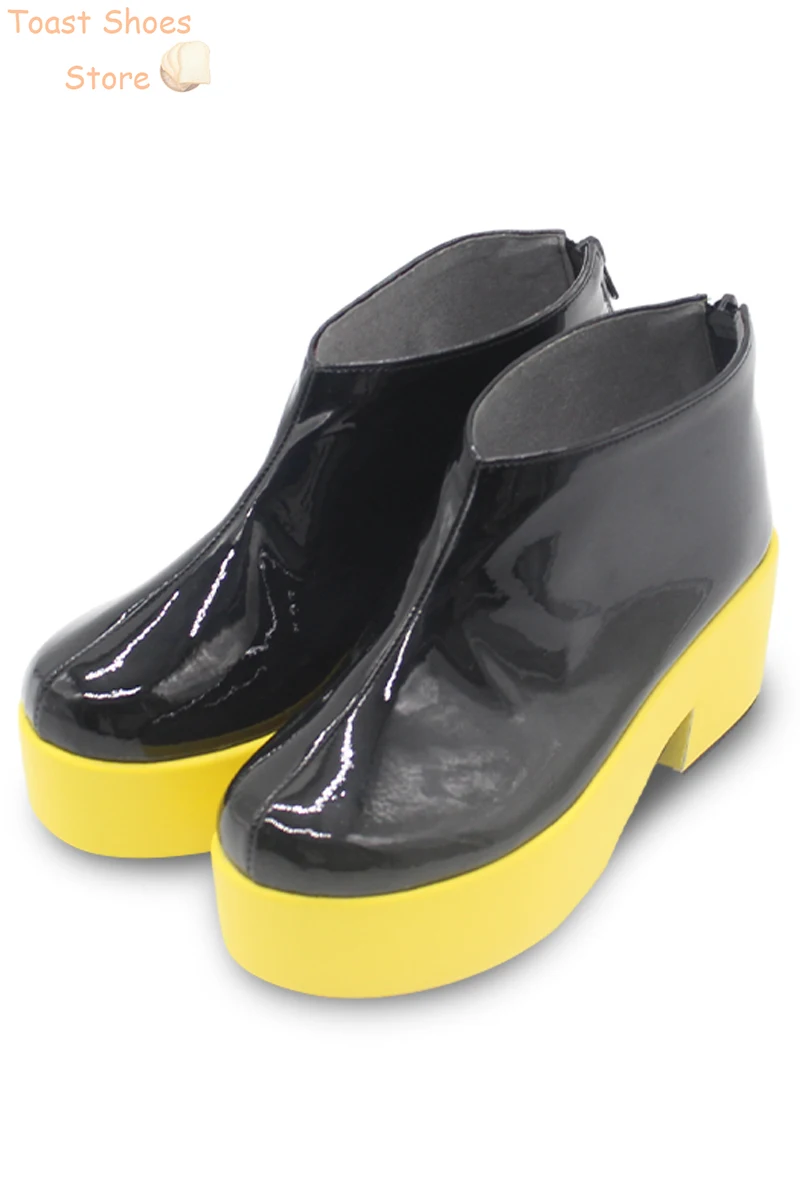 Rin-zapatos de cuero PU para Cosplay, botas de Carnaval para Halloween, utilería para disfraz