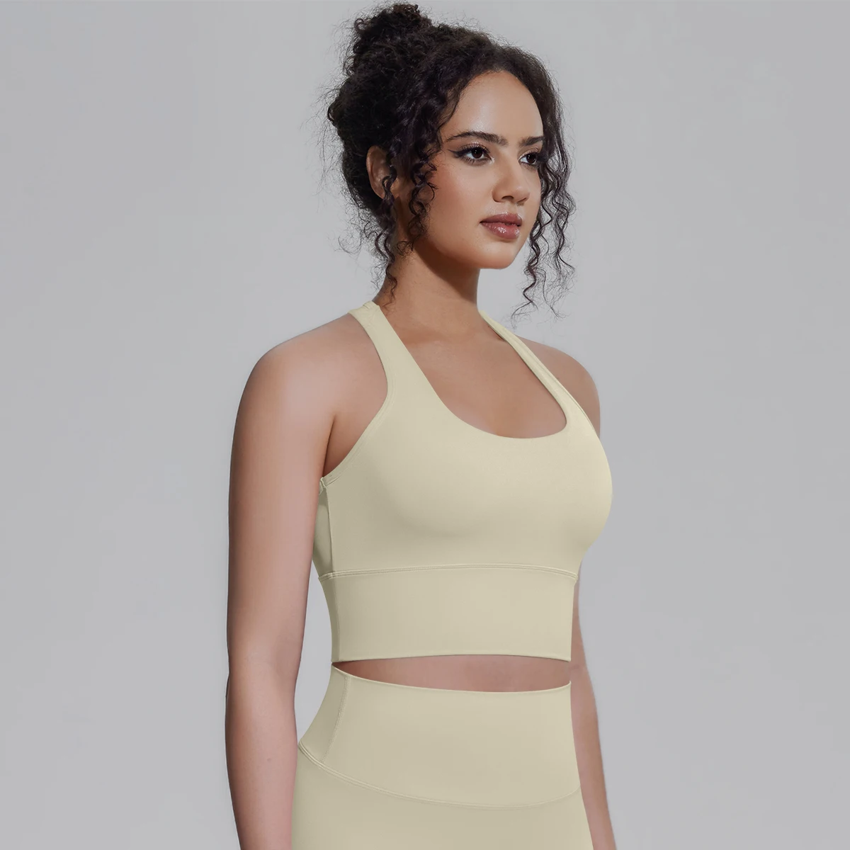Rooftrellen Damen Fitness Yoga Sport-Top Sexy Rückenfreies I-förmiges Top Einfarbig Sommer Workout Gym-Kleidung Yoga-Top – Detail 18