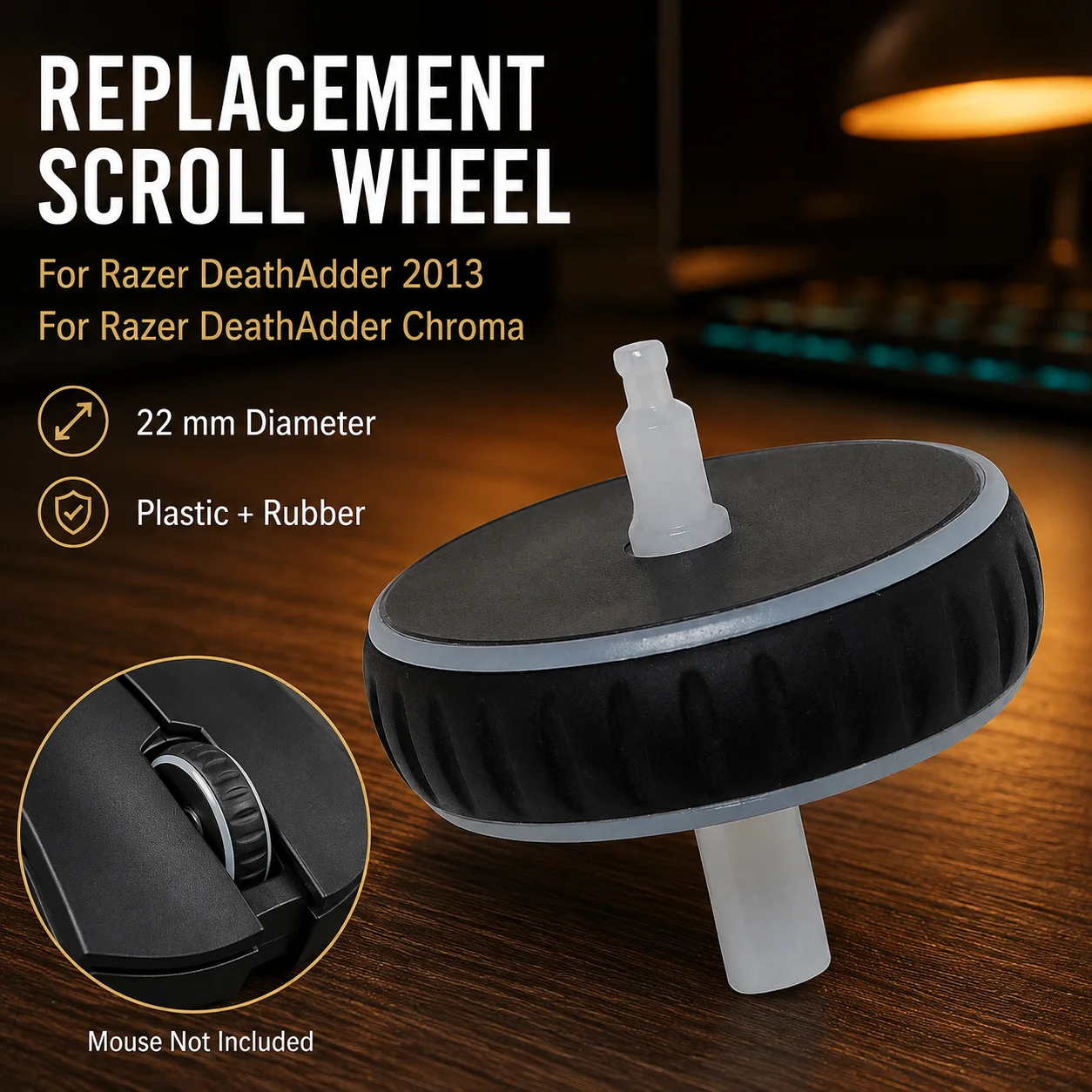 Gaming Mouse Scroll Wheel Mice Wheel Roller Replacement Pulley Part for Razer Deathadder 2013, DeathAdder Chroma Mouse