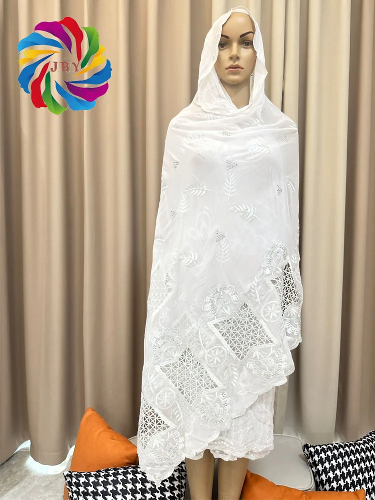 New African Women High Quality Chiffon Scarf Embroidery Muslim Women Hijab Economic Scarf Chiffon 200*100 New African woman