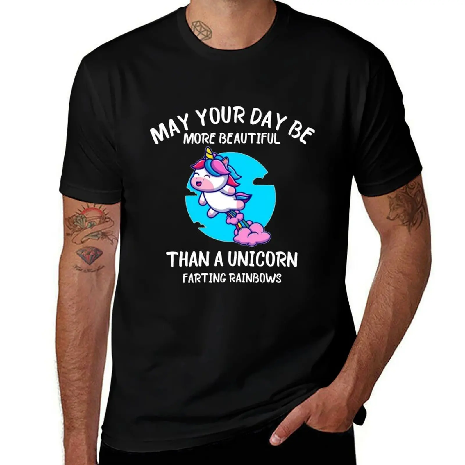Unicorn Farting Rainbows T-Shirt Work Comfort for Men T-Shirt