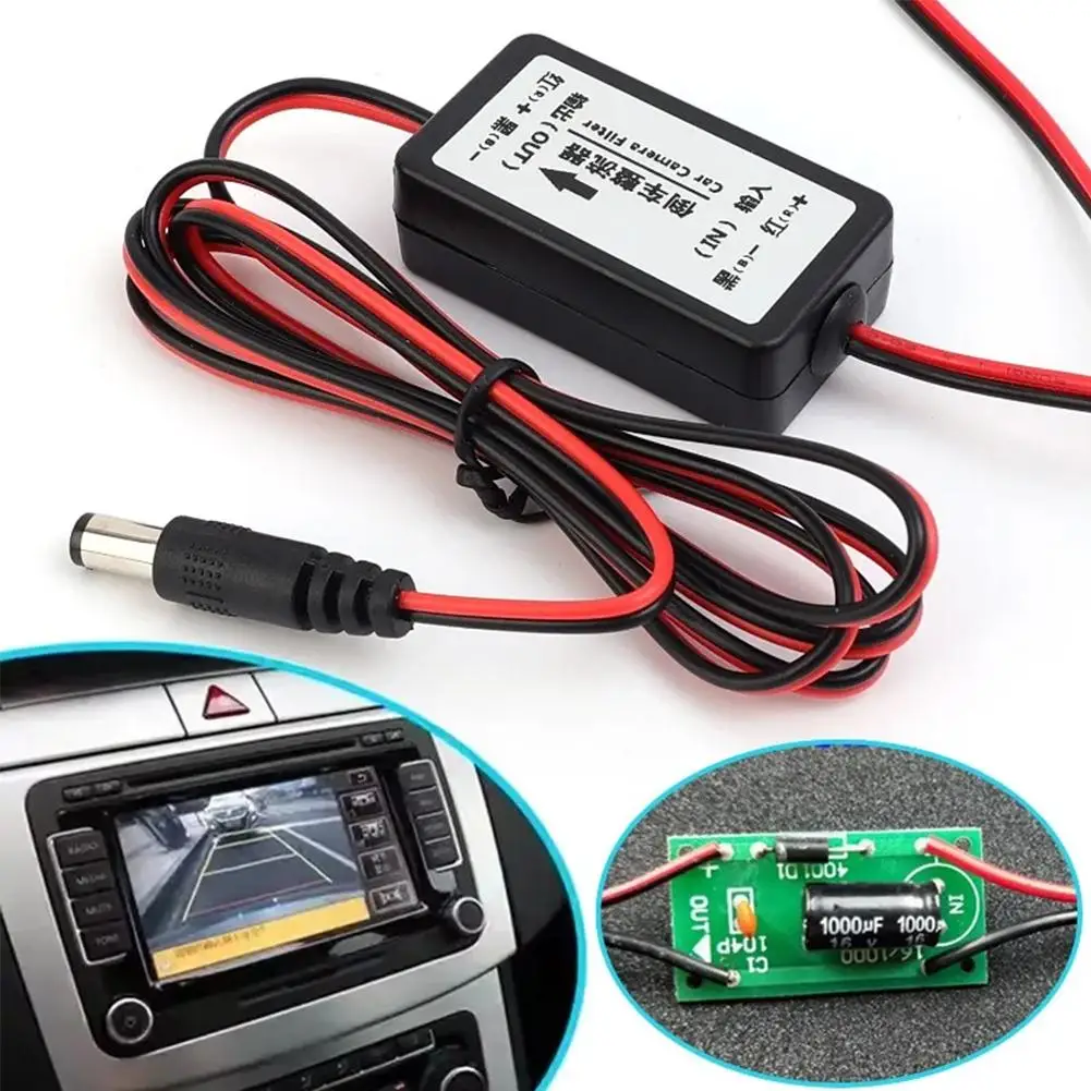 

Автомобильный выпрямитель заднего вида 12 В постоянного тока, реле питания, конденсаторный фильтр, разъем для резервного копирования, фильтр для автомобильной камеры, решение пульсации W3W5