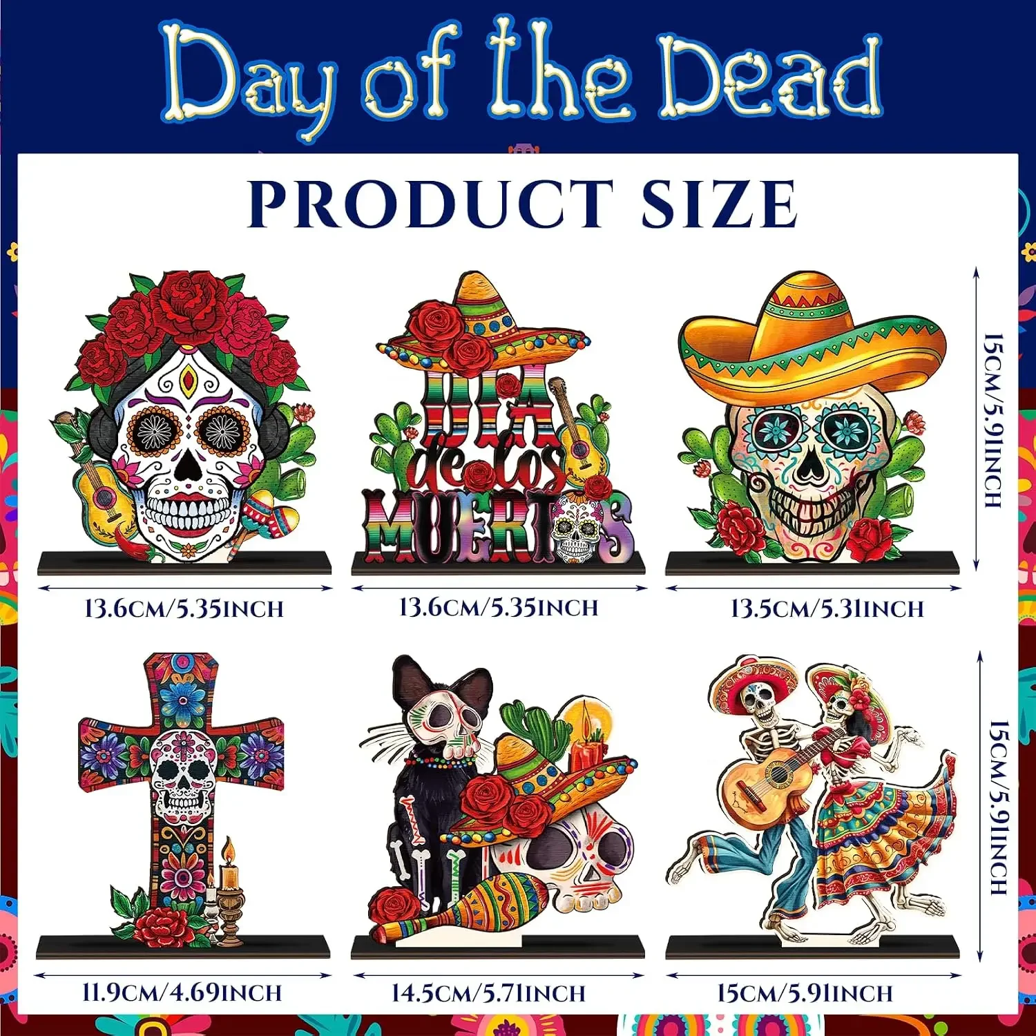 Mexican Day of the Dead Balloon Skull Head Party Background Decoration Layout Ghost Festival Balloon Set