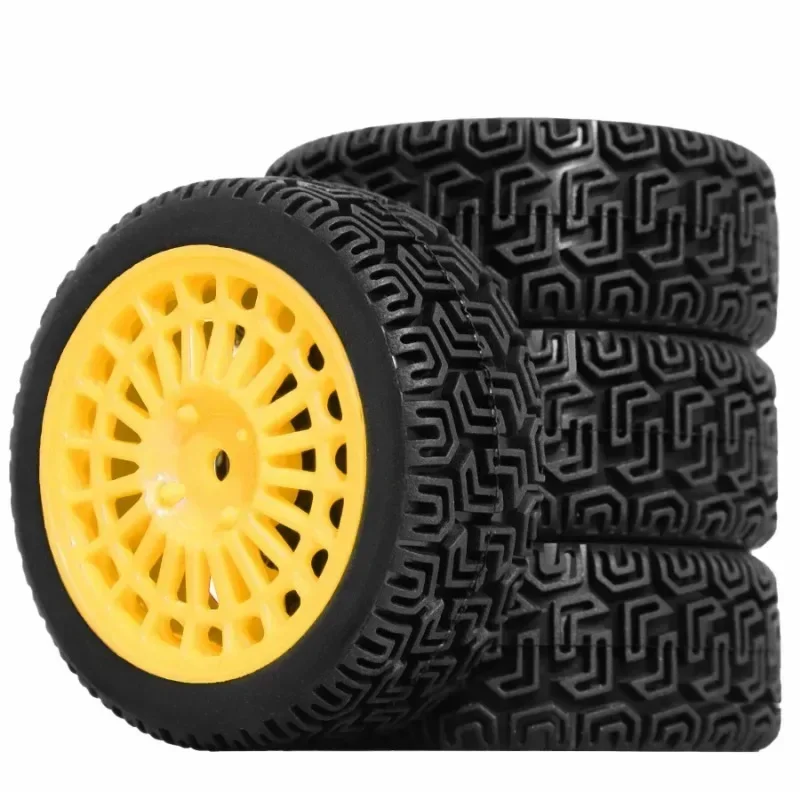 

4PCS 68mm Rally Tires for Tamiya XV01 XV02 TT01 TT02 PTG-2 - 1/10 RC Racing Car Rubber Wheel Tyre Upgrade Set