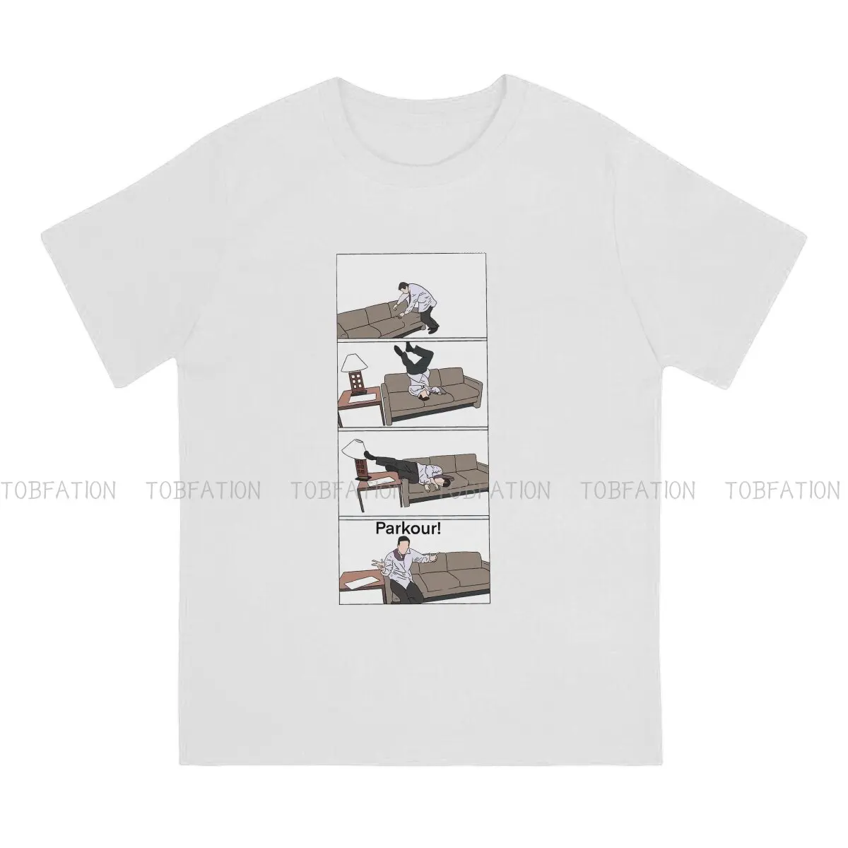 The Office  Casual TShirt Parkour Run Free Freerunning Creative Streetwear Comfortable T Shirt Men Short Sleeve Unique