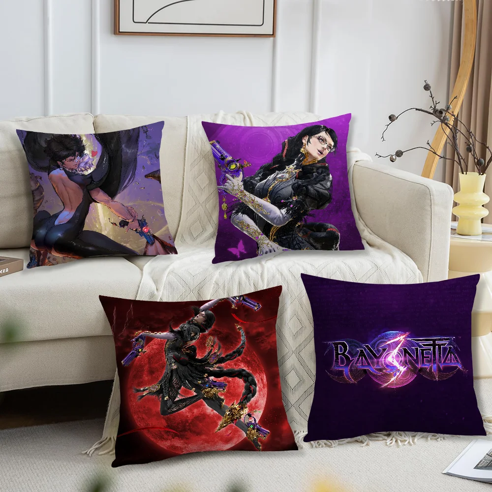 Game Bayonetta 3 Pillow Case For Home Bedroom Room Decoration Living Room Sofa Cushion Cover Suitable