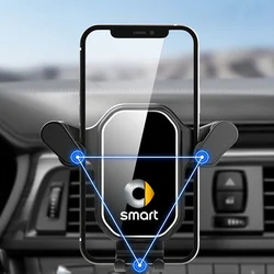 Car air outlet heavy-duty GPS navigation mobile phone holder For Smart Fortwo Forfour 453 451 452 450 454 Interior Accessories