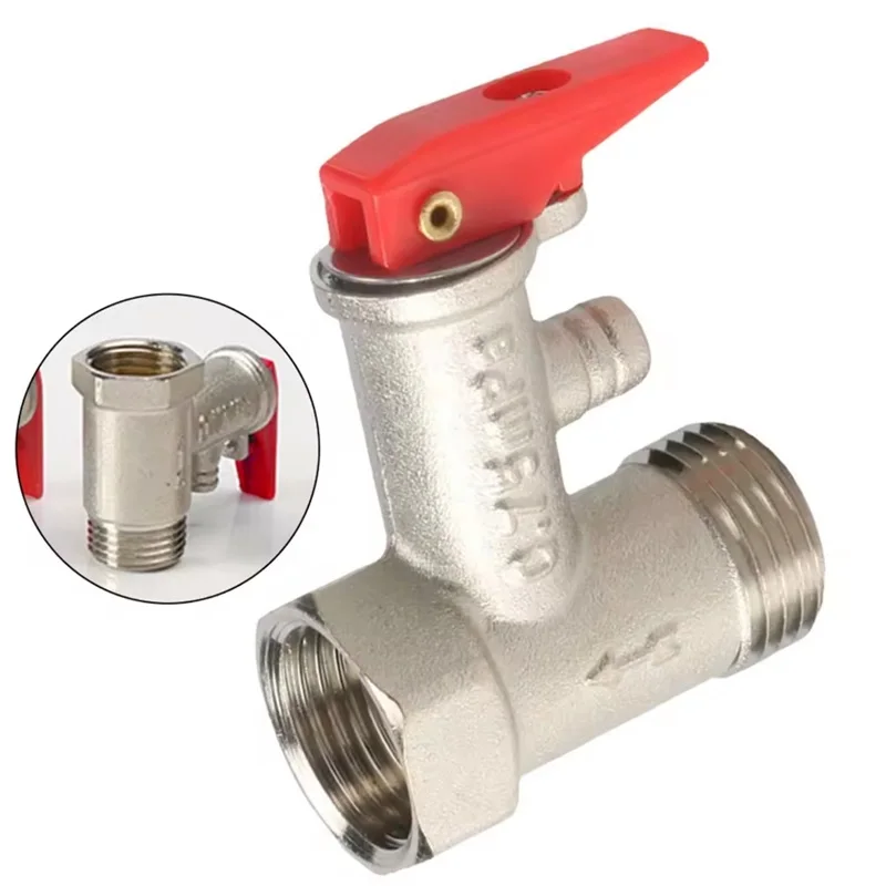 Thicken Electric Water Heater Safety Valve 1/2inch(DN15) Brass Pressure Reducing Spring Relief Valve For Water Heaters System
