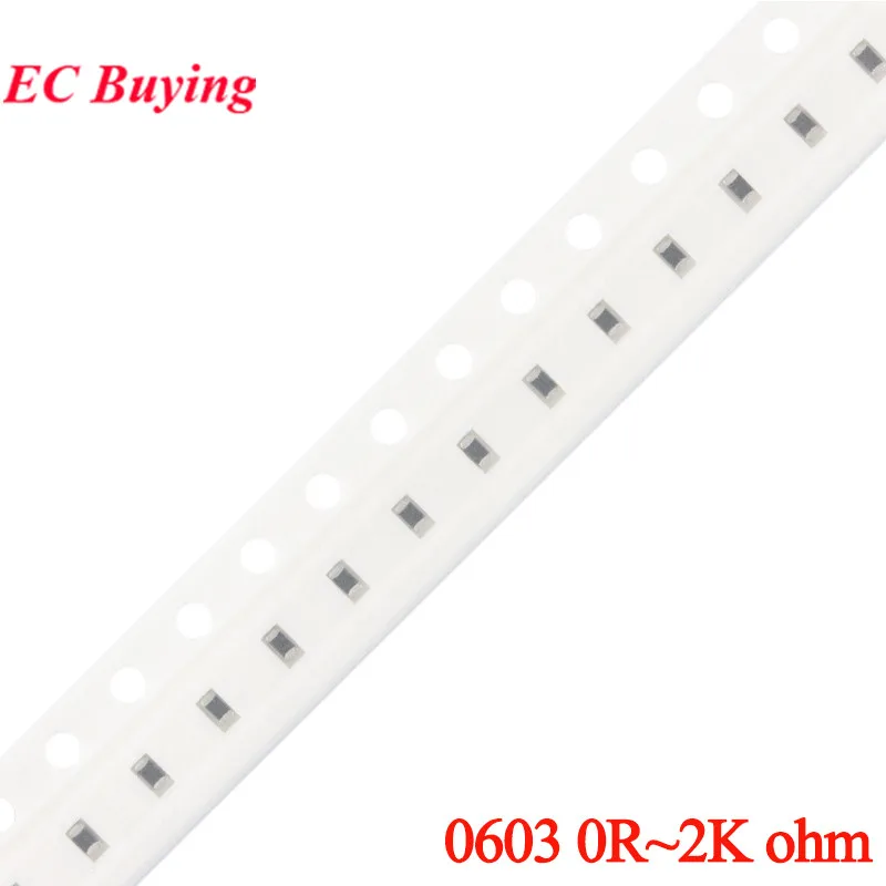 100Pcs/lot 0603 1608 SMD SMT Chip Magnetic Beads 0R~2K 30R 60R 80R 100R 120R 150R 220R 300R 400R 600R 1000R 1K ohm 25% Tolerance