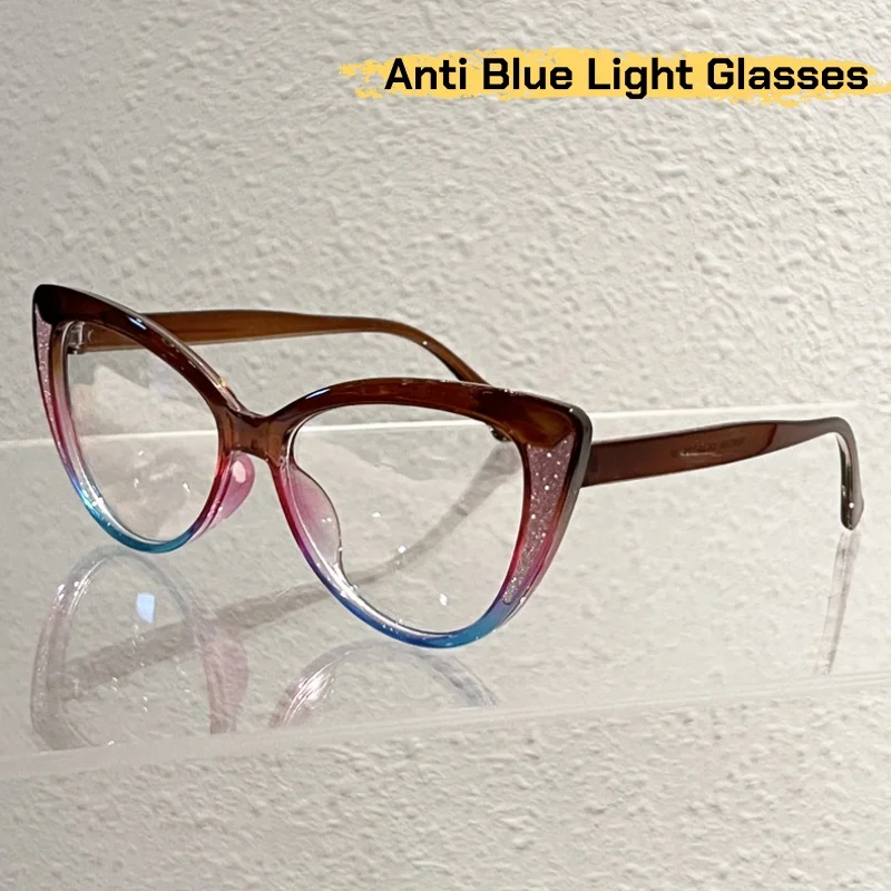 Personality Casual Fashionable INS Style Plain Glasses with Vibrant Dopamine Color Blue Light Blockers for Gamers Eyewear