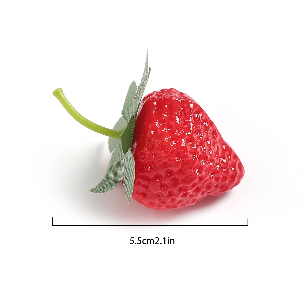 Summer Artificial Strawberry Christmas Home Living Room Decoration Outdoor Garden Wedding Decor DIY Cake Gift Box Accessories