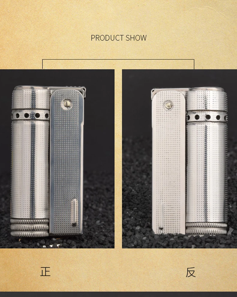 Imco 6600 Stainless Steel Short Pitting Fuel Lighter Retro Collectible Vintage Lighter 58*28*15MM