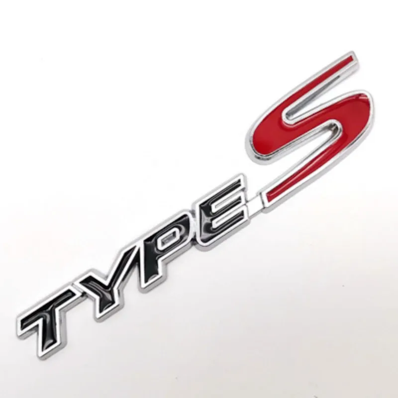 3D Metal Type S Logo Type R Emblem Letters Car Trunk Badge For Honda Accord Civic FK2 FN2 EP3 Type S R Sticker Accessories