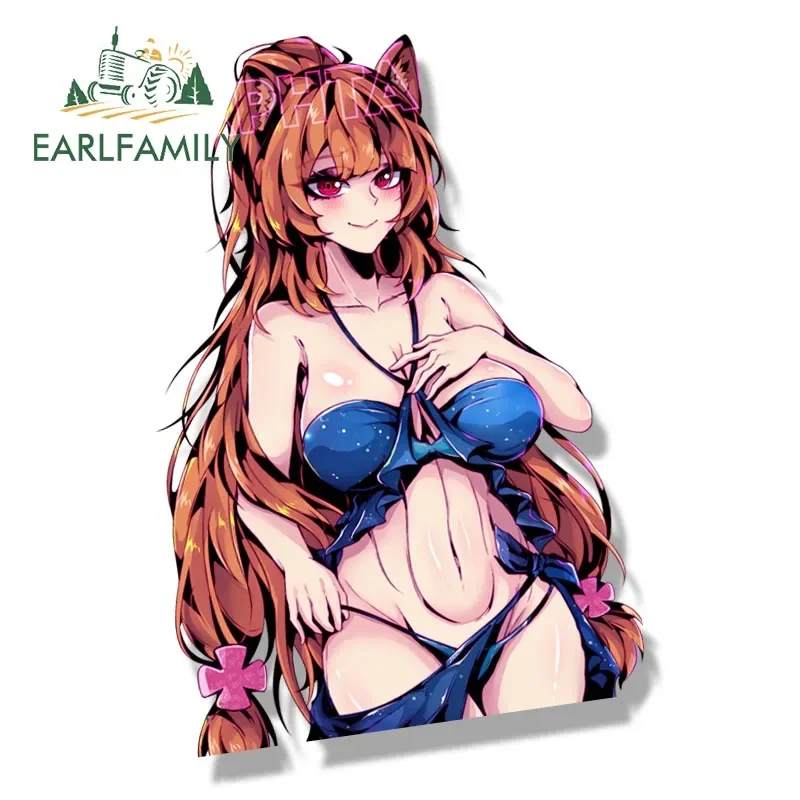 EARLFAMILY Gyaru Raphtaria Fanart Car Sticker Anime The Rising of The Shield Hero Waifu Decal JDM Peek Girl Graffiti Stickers