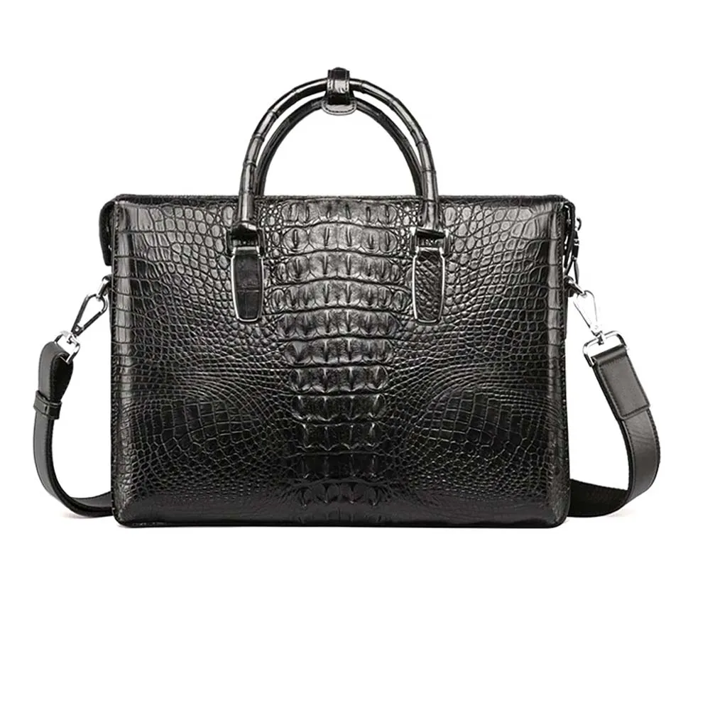 

Jianglang new men crocodile handbags large capacity male briefcase single shoulder business men bag