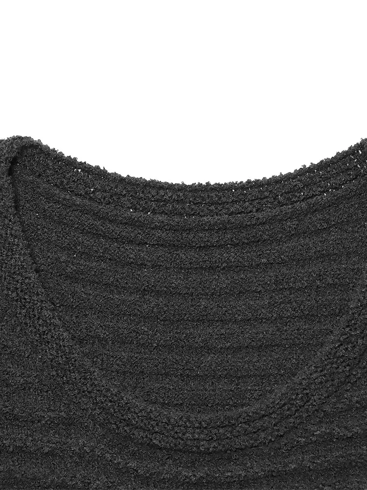 Chic Women Dress Tassels Solid Sleeveless O-Neck Sweater Mini Dress New Fashion 2025 Spring Summer Female Dress