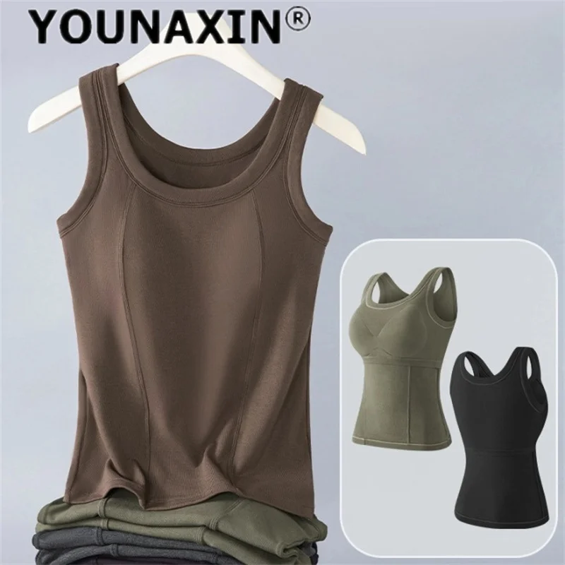 

Женское нижнее белье, базовая рубашка плюс бархатный терможилет с нагрудником, тонкая майка, термобелье M L XL 2XL 3XL 4XL