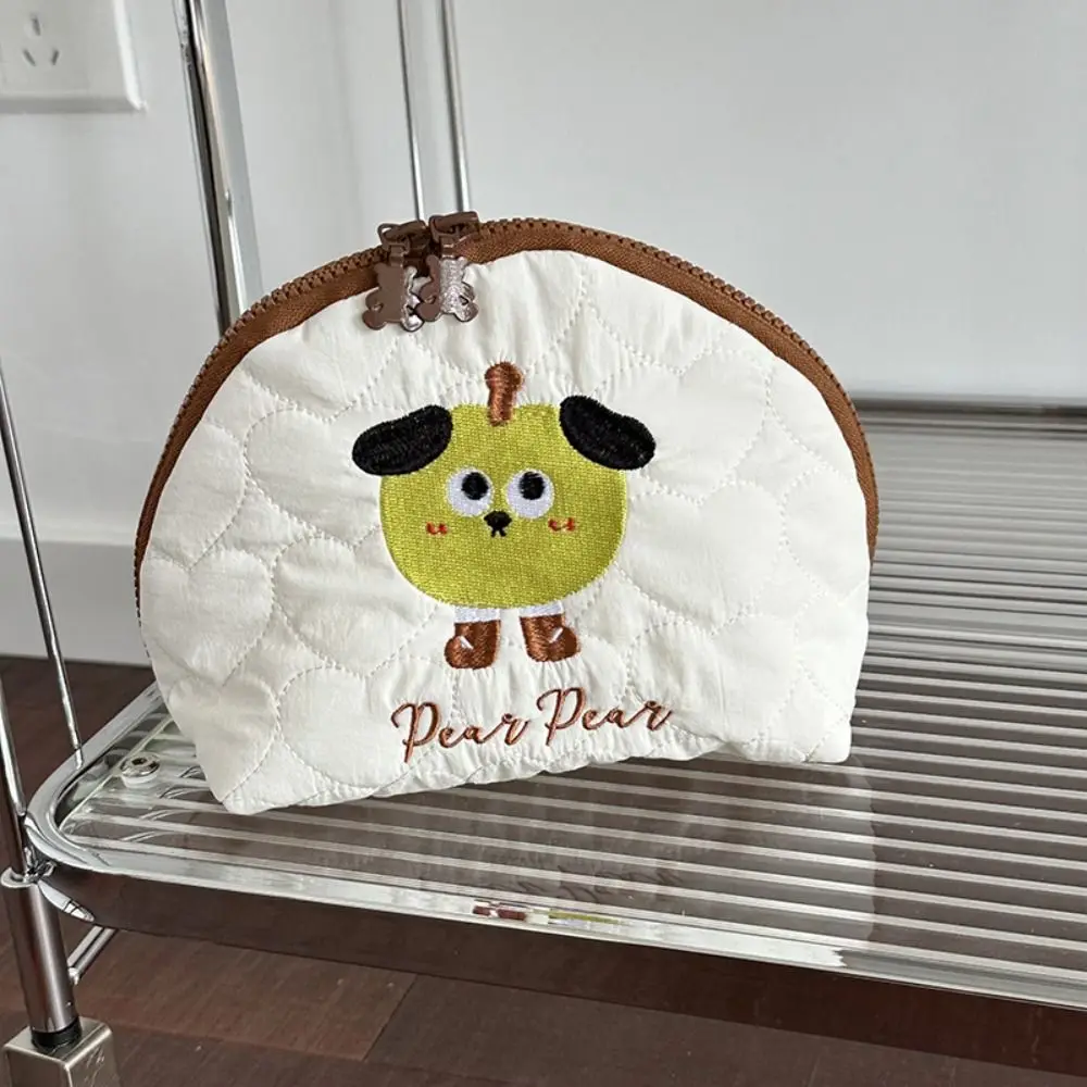 المحمولة متعددة الوظائف التطريز حقيبة مستحضرات التجميل يده جرو أحمر الشفاه حقيبة صغيرة PP القطن العناية بالبشرة حقيبة التخزين النساء