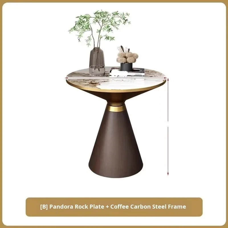 Internet Celebrity Living Room Stone Coffee Sofa Side Table for Hotels Meetings Leisure Small SpacesItalian Style Small Table