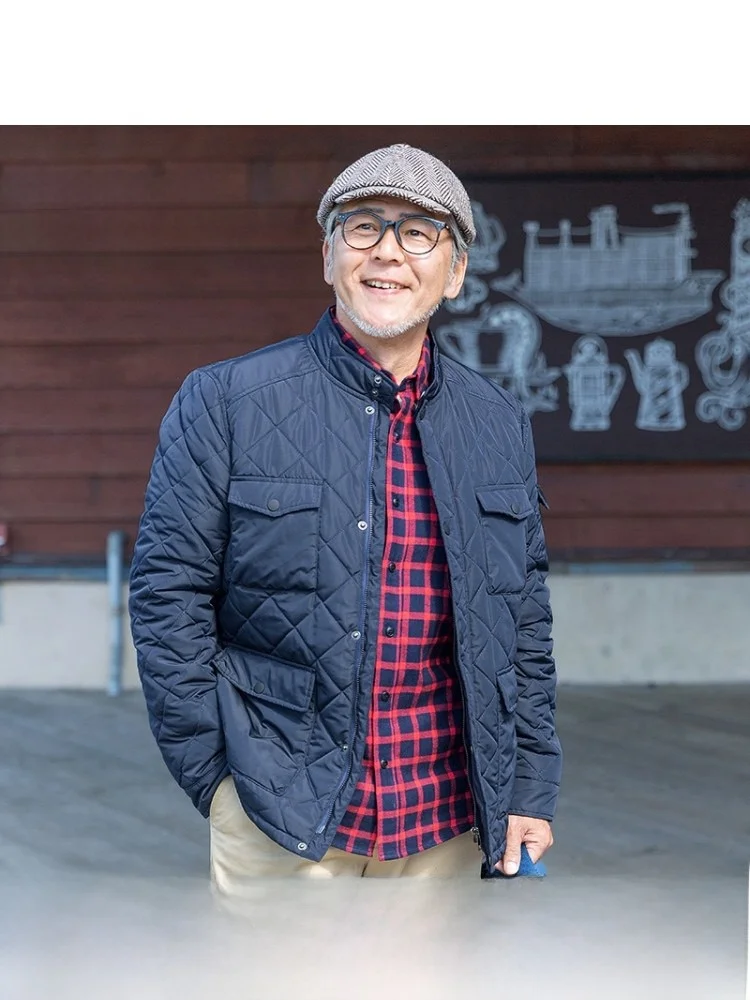 

Fall Winter Cotton Jaet for Middle-Aged And ly Men with Multiple kets Casual Faion Thin Filling ly Clothing
