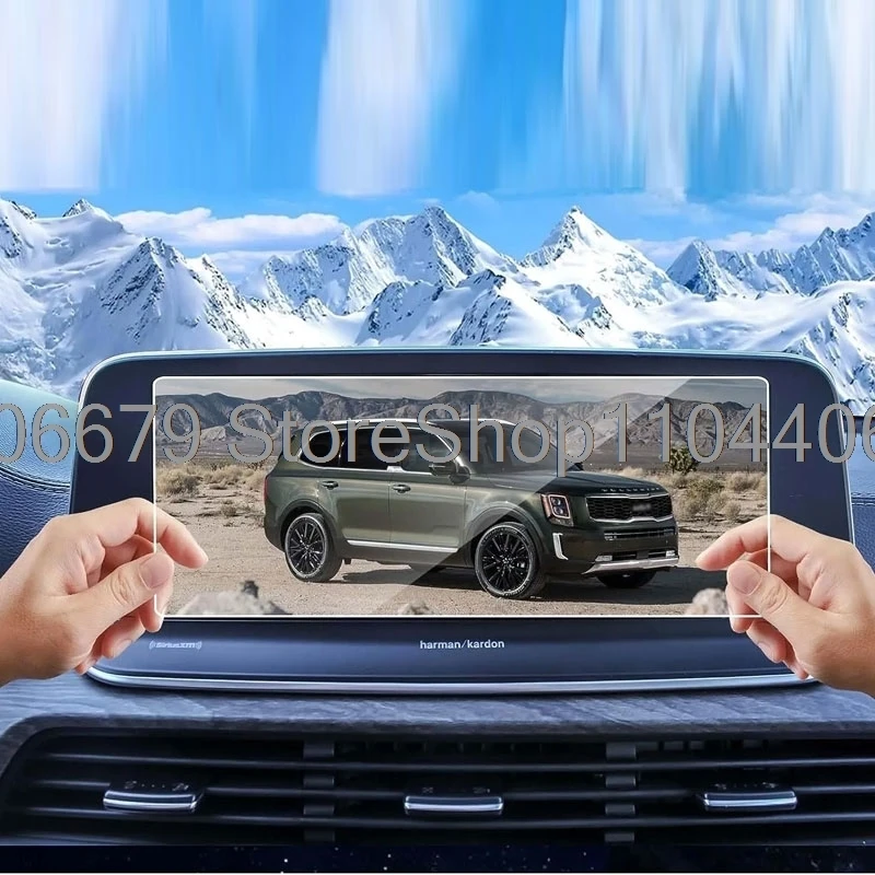 الزجاج المقسى شاشة طبقة رقيقة واقية لكيا نيرو 2020 2021 10.25 بوصة سيارة لتحديد المواقع والملاحة شاشة LCD المضادة للخدش فيلم #6