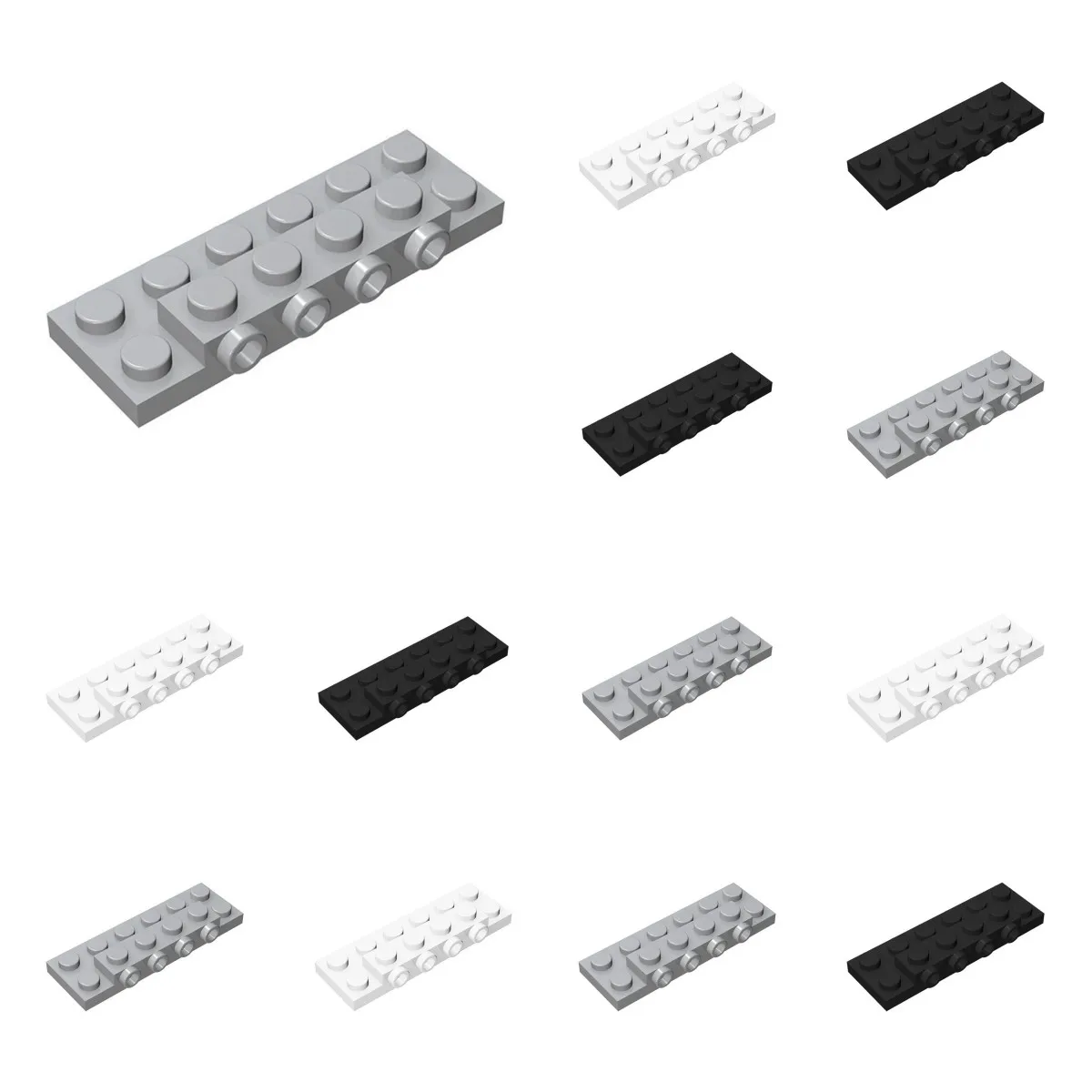 

10 шт. 87609 Модифицированный комплект строительных блоков 2x6x2/3 с 4 шпильками на боковой пластине, идея, игрушки для детей, подарки на день рождения для детей