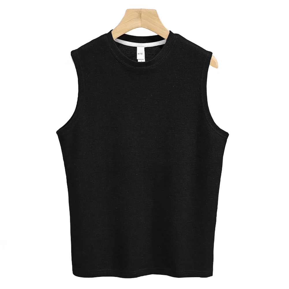 

Comfy Fashion Mens T Shirt Tank Tops Gym Polyester Sleeveless Solid Color Undershirt Vest Bodybuilding Crew Neck