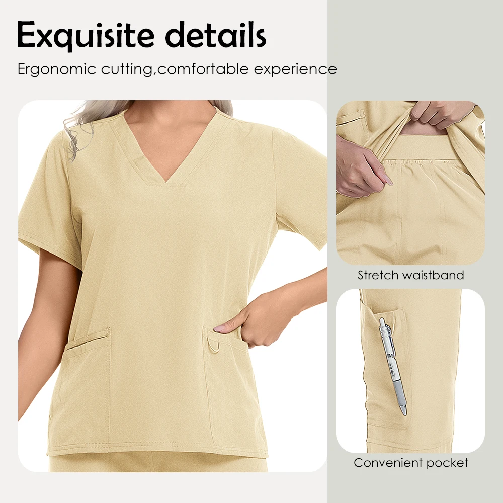 Wielokolorowy strój medyczny męski, kombinezon chirurgiczny, zestaw medyczny, uniform dla lekarza, uniform dla pielęgniarki stomatologicznej, uniform dla pielęgniarki w szpitalu dla zwierząt, uniform dla pielęgniarki w salonie kosmetycznym, hurtownia.