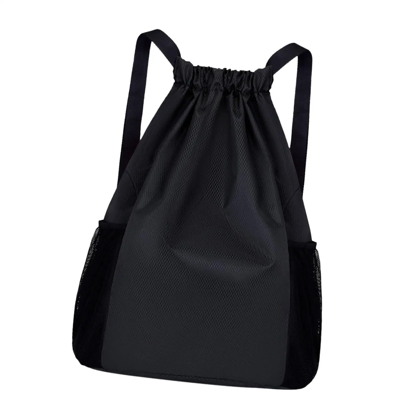 Polyester Drawstring Gym Bag Big Capacity String Sack for Yoga Beach Travel Running Daypack