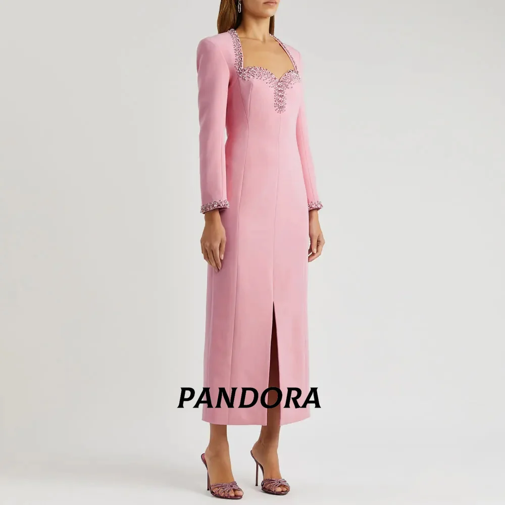 

Pandora Customized beaded Sweetheart ankle-length formal evening gown long sleeves Mermaid elegant women's haute couture