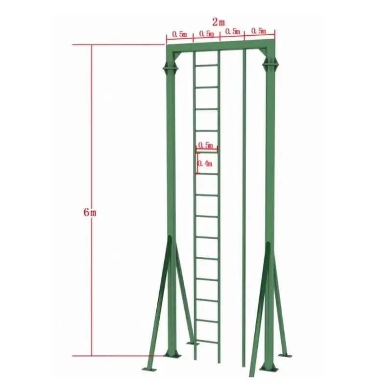 200-meter fire extinguishing obstacle course elevated rappelling canoe cross bridge crossbar over the tower head and jump