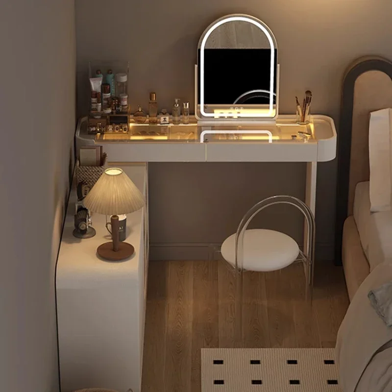 خزانة تخزين زاوية قابلة للسحب بالرياح الكريمية، خزانة تلفزيون مكتبية صغيرة لغرفة النوم وغرفة النوم #2