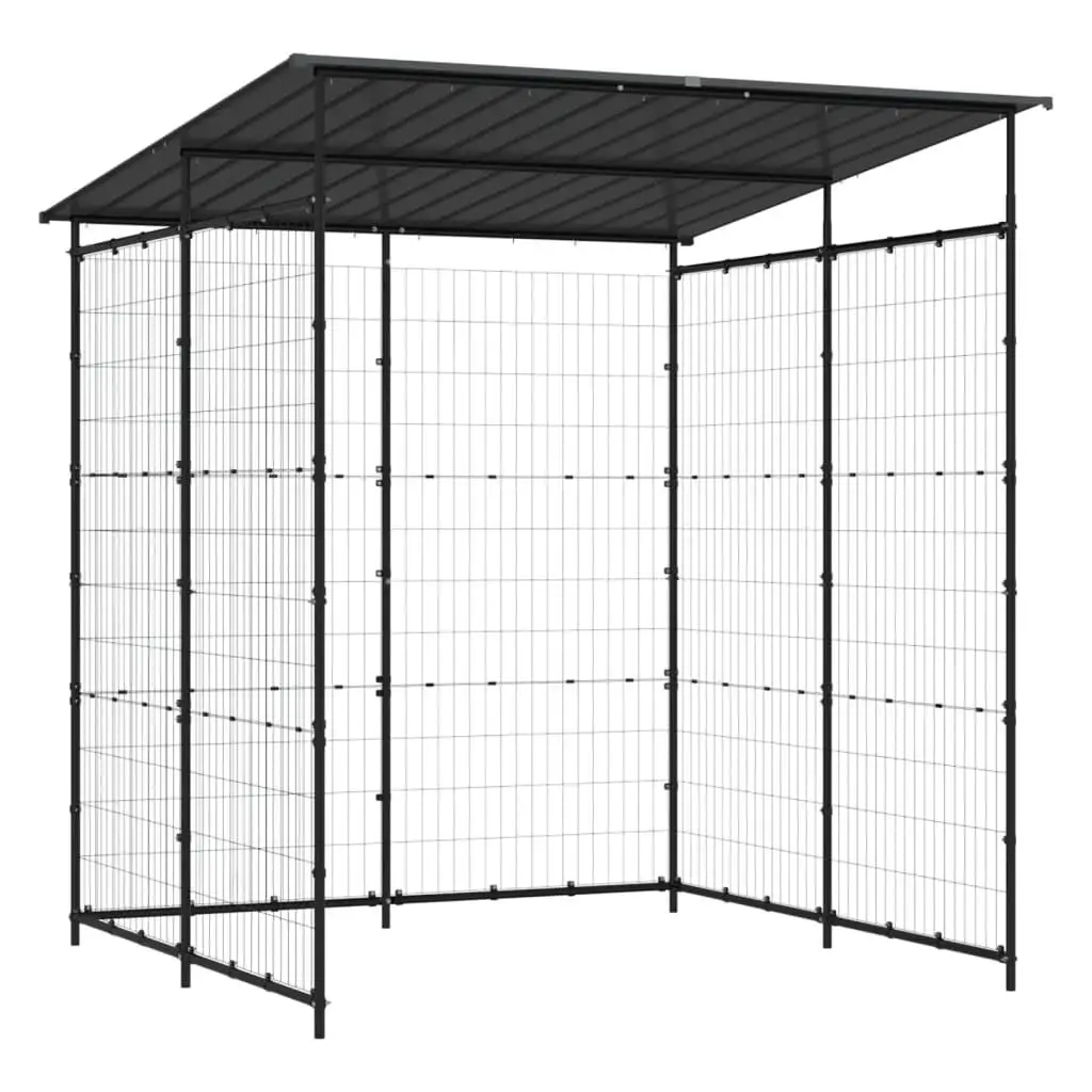 Durable Black Steel Bicycle Shed 74.8x74.8x87.4 cm - Outdoor Bike Storage Solution