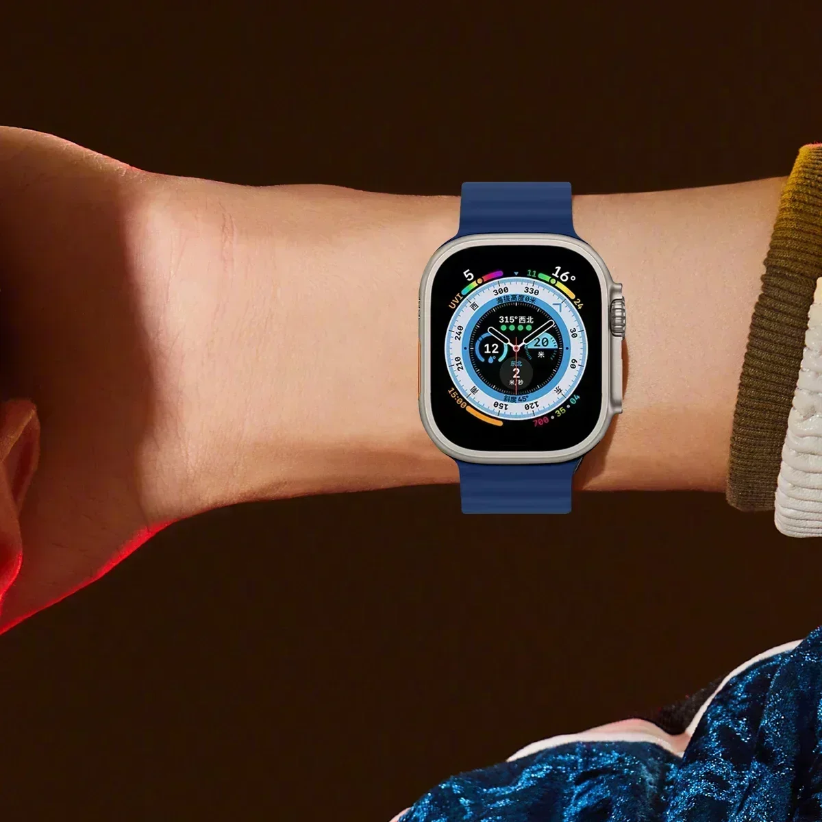 Ремешок с магнитной пряжкой для Apple Watch Band Ultra2 49 45 мм 44 40 мм 41 мм 38 42 мм Силиконовый браслет для IWatch Series 7 6 3 Se 8 9