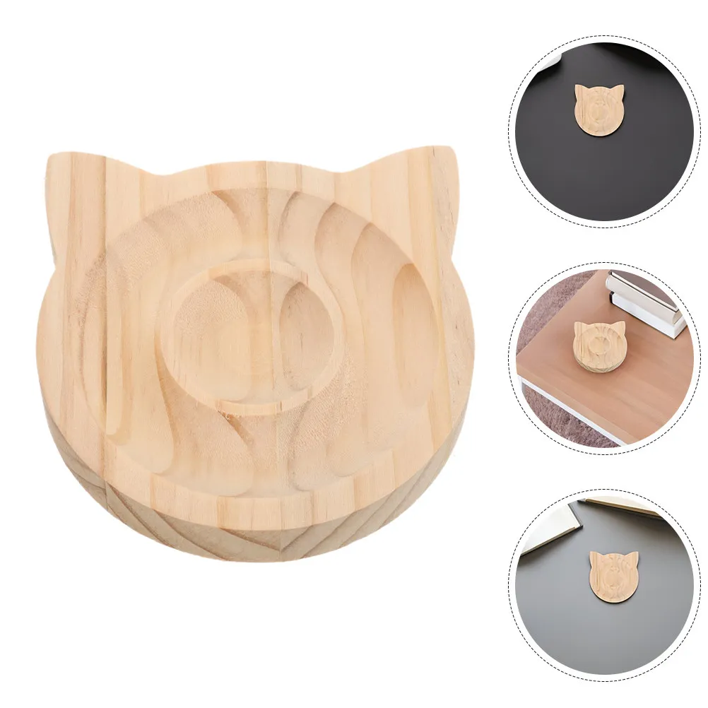 2Pcs Wooden Cat Ear Shaped Bracelet Tray Jewelry Organizer for Beads DIY Crafting Display Storage Bangle Necklace Accessory