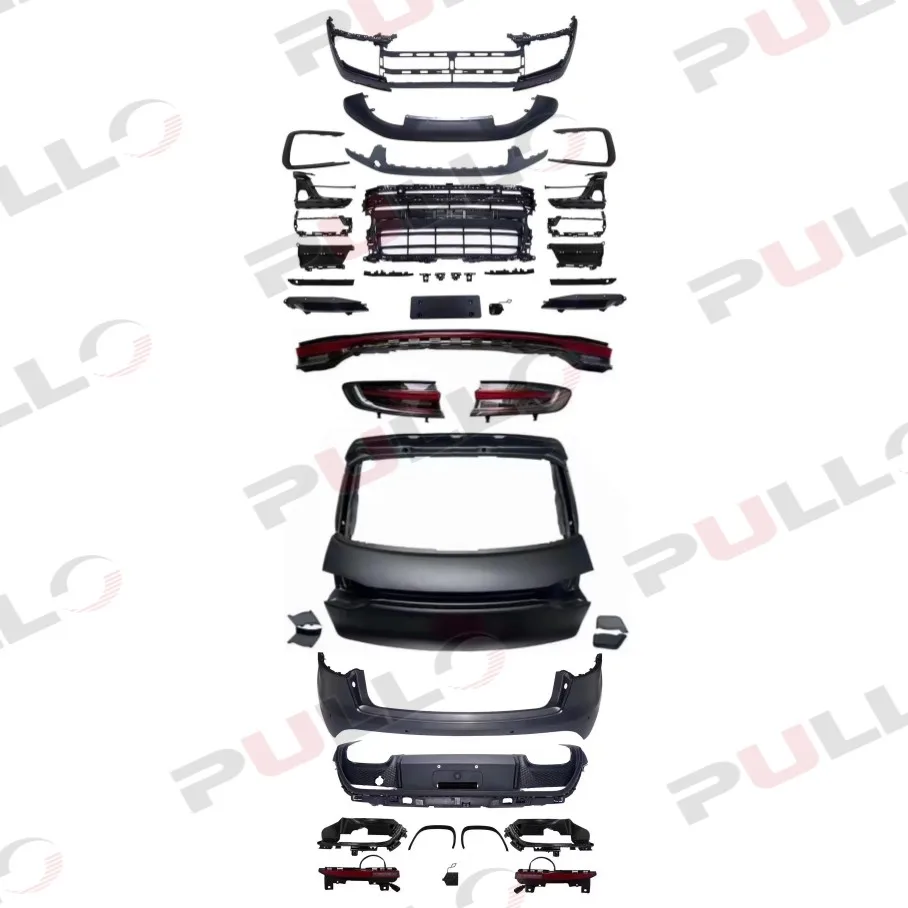 Kit de carrocería para Porsche Macan 2014-2021, actualización al modelo 2023, incluye parachoques delantero y trasero con luces traseras de puerta trasera, difusor trasero