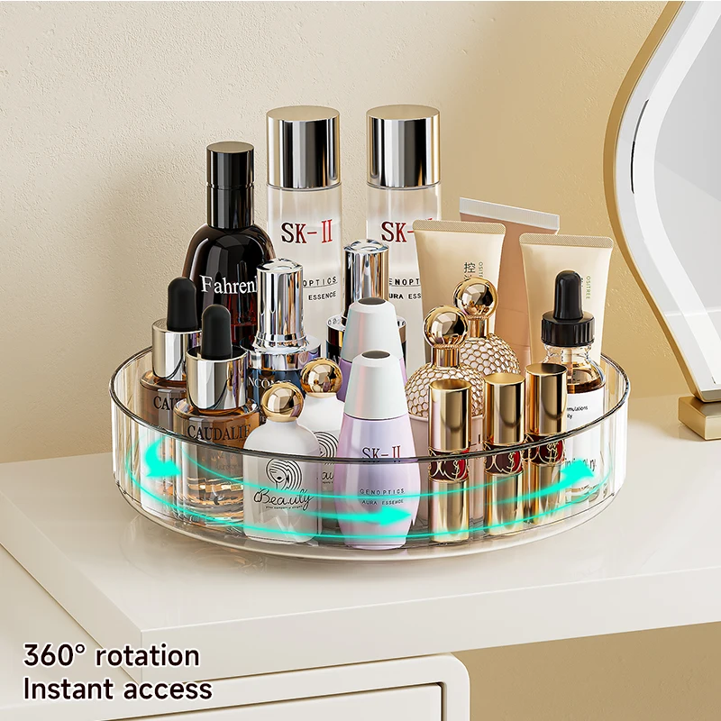 Luxury Skincare Tray - Luxury Rotating Perfume Organizer for Dresser