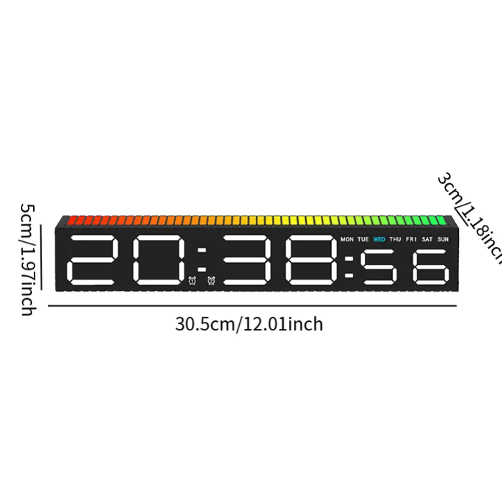 Digital Clock LED Clock Gifts Dynamic Sound Sensors Multifunctional 9