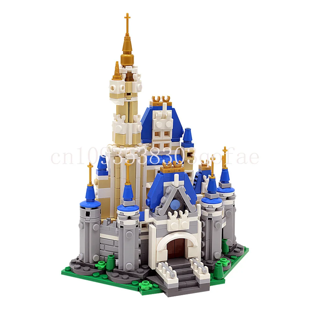 MOC-12492 Building Blocks House Magical Cinderella's Castle Building รุ่นสร้างสรรค์ของขวัญบล็อกตัวต่อ