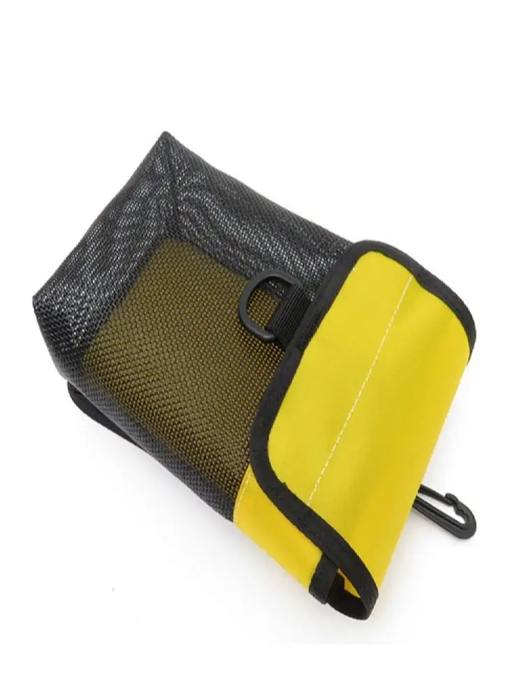 Sac en maille robuste en Nylon Durable 20x13x7.3cm, sacs de Sport, sac de roue de ligne de plongée, porte-bouée marqueur de sécurité rouge jaune noir