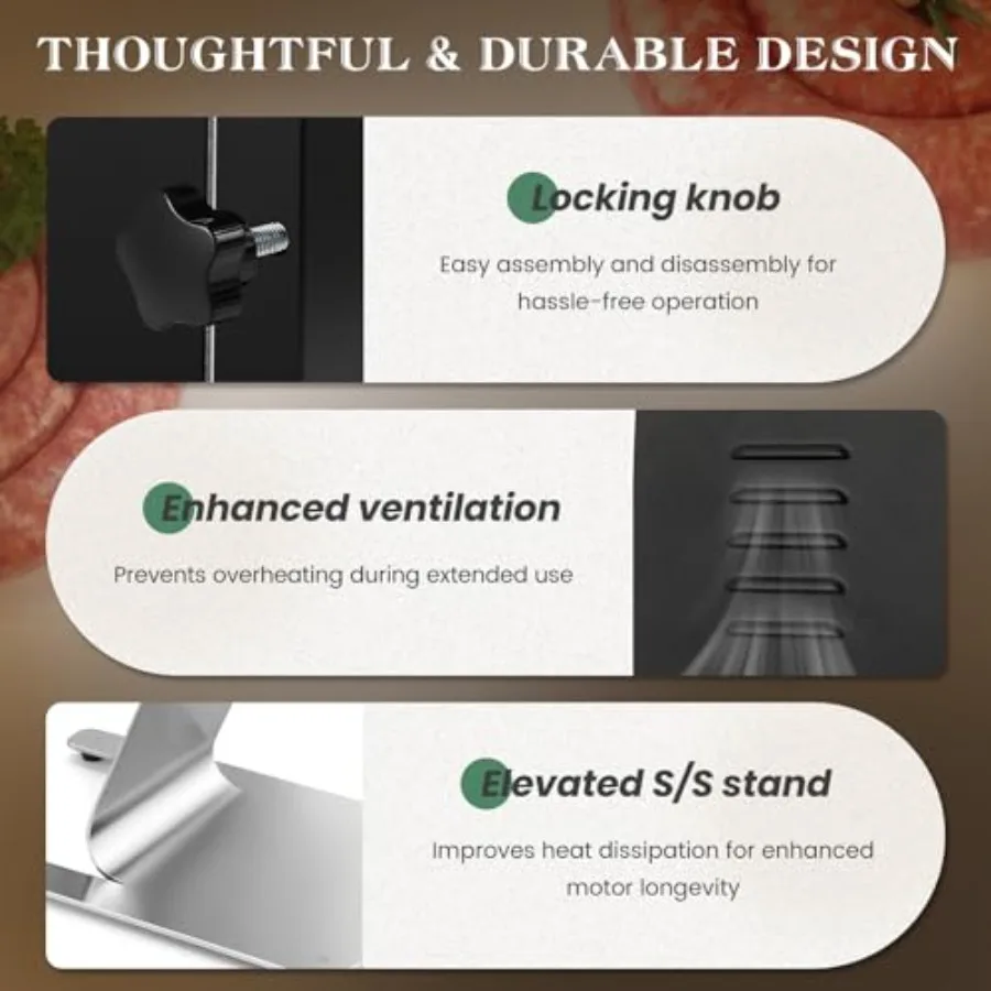 1.3HP 業務用ミートグラインダー、頑丈なステンレス鋼構造とタッチスクリーン制御で効率的かつ楽々に